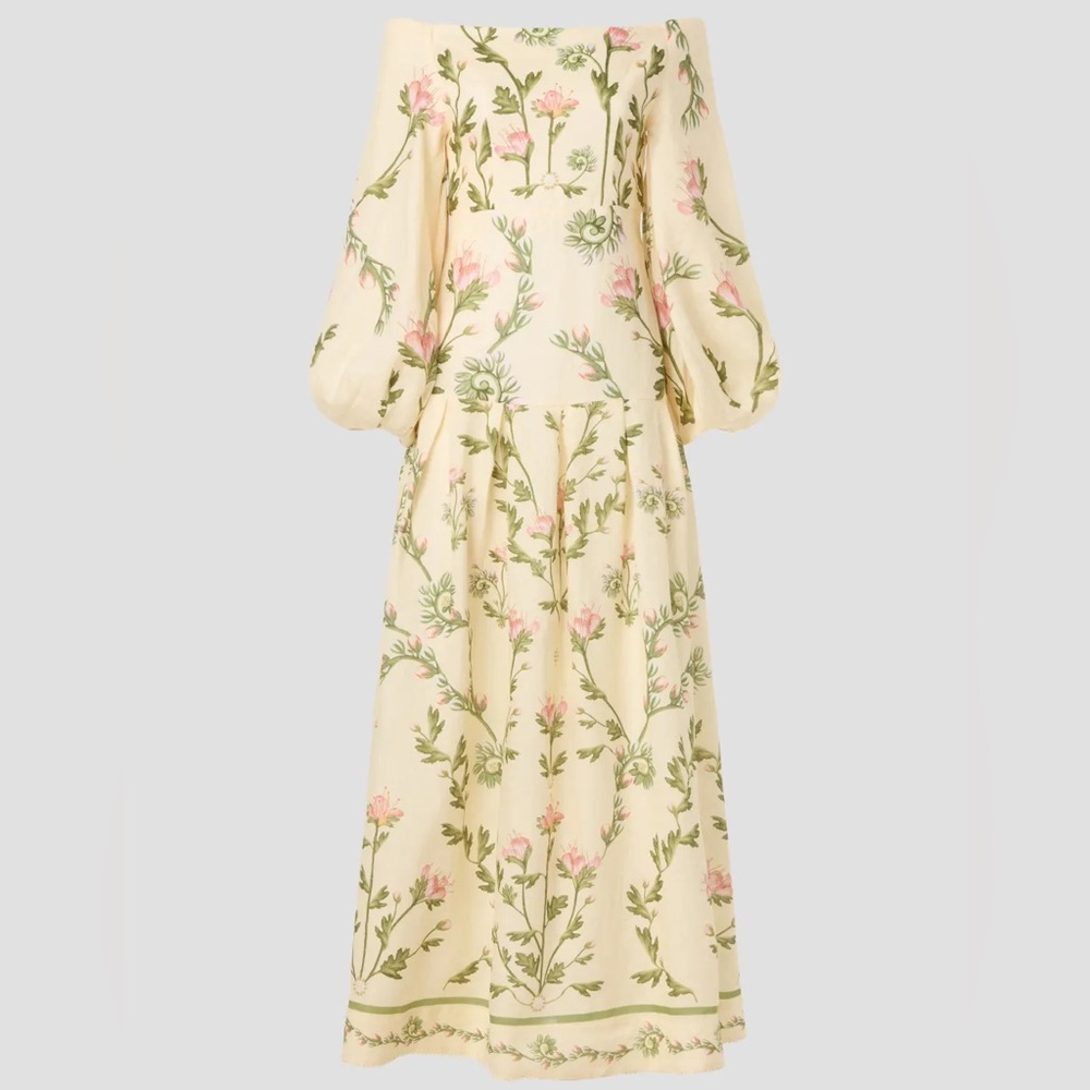 AGUA BY AGUA BENDITA Colombian Tropical Senlis Oasis Floral Maxi Dress